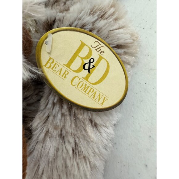 B&D Bear Company Floppy Plush Moose Stuffed Animal With Bow Soft Cuddly Toy Brow - Picture 6 of 9